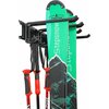 Raxgo Ski Rack for Garage Wall Mount, 4 Pair Ski Storage Wall Rack RAXWMSBR